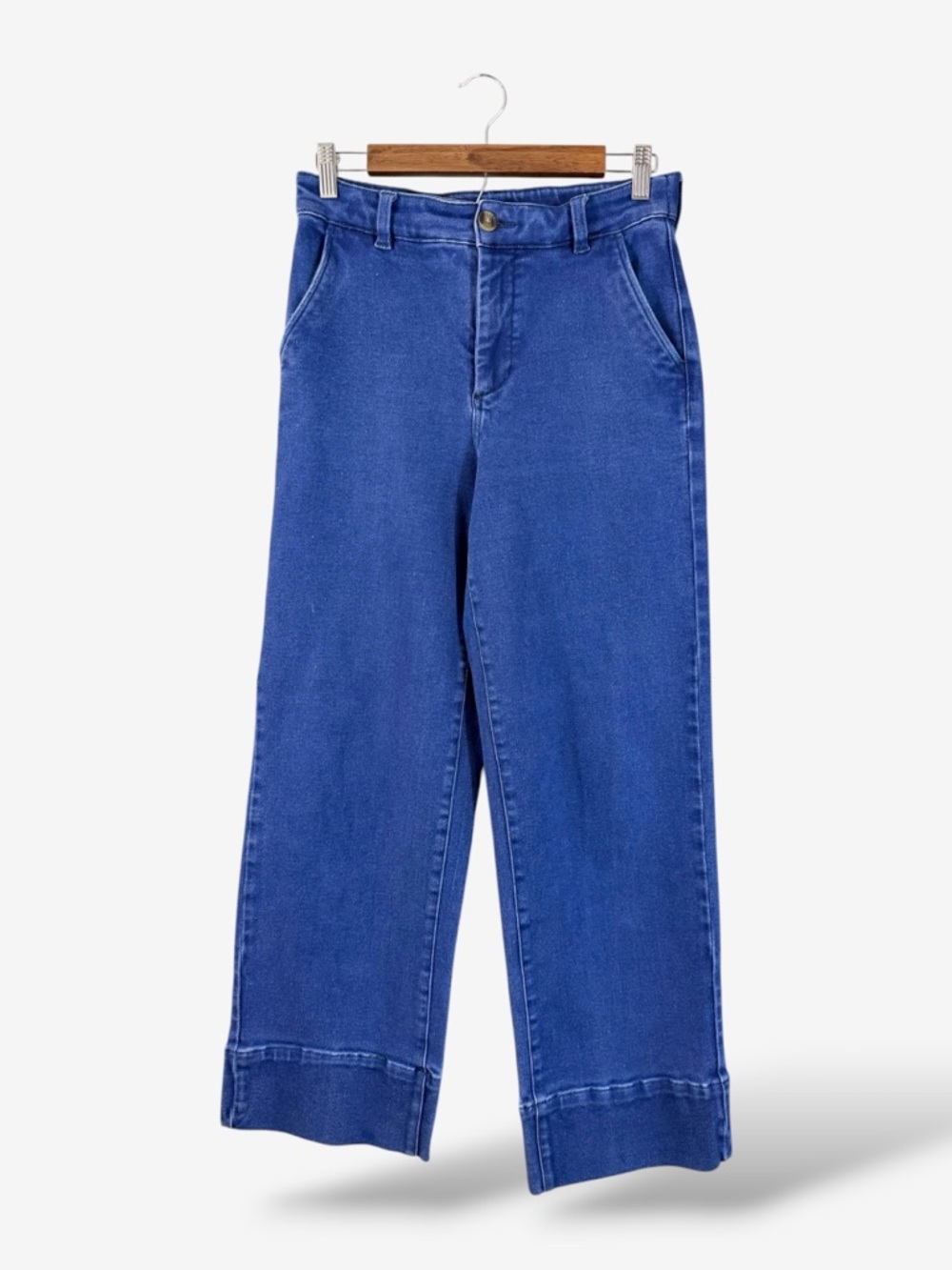 Universal Standard Carrie High Rise Wide Leg Jeans Size 8 Medium Wash Stretch